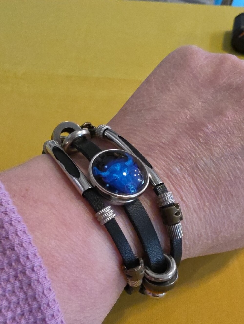 Taurus Zodiac Sign ▪︎ Multi-Strand ▪︎ Leather Wrap Bracelet